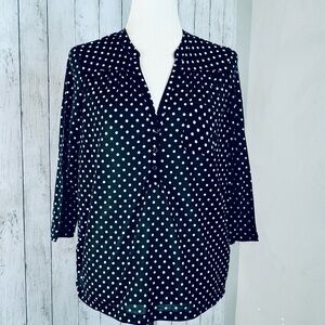✨ H&M Black & White Polka Dot Blouse (Size S) ✨